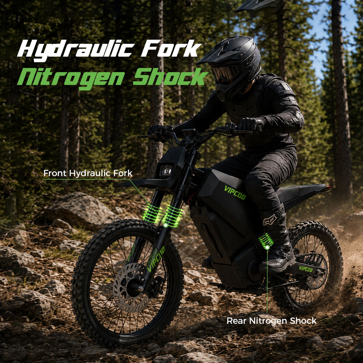 VC-H6 6000W 60V/31.5Ah Off-Road Electric Dirt Bike – High-Performance Adult Motorcycle with Front and Rear Hydraulic Brakes