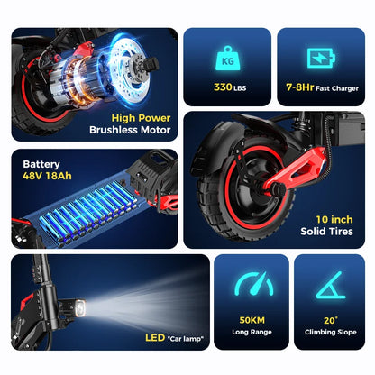 Freeboy 11 Inch Powerful Escooter Long Range High Speed Electric Scooter New Adult Folding Electric Scooter