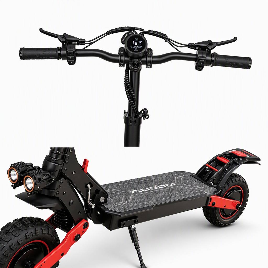 2400W Dual Motor freeboy H6 11-Inch Off-Road 60 km/h Foldable Electric Scooter High-Speed Adult E-Scooter with Dual Spring Suspension and Disc Brakesoter – 48V 21Ah
