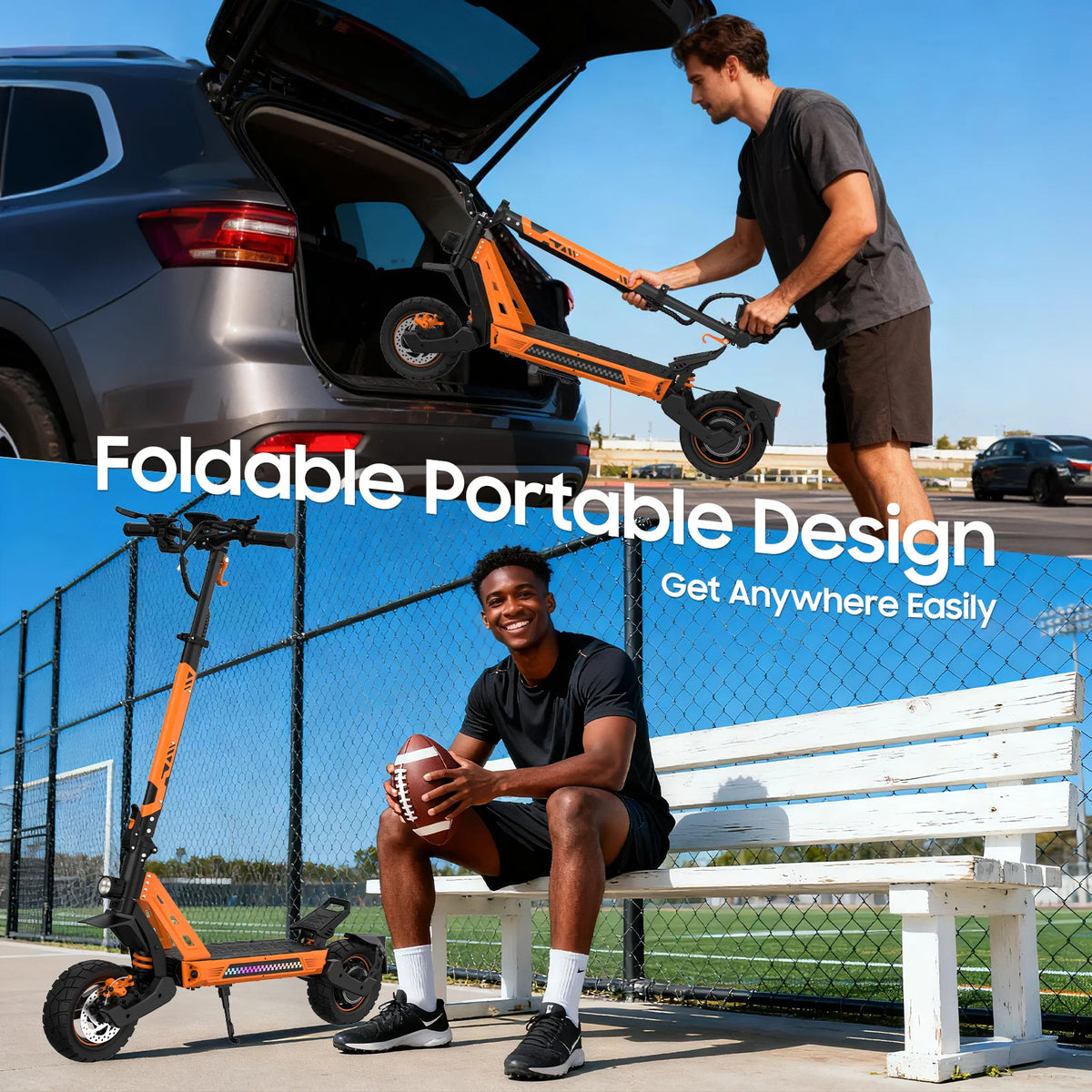 Tufront E3 Pro Shipping Europe Rear Hub Single Drive Power 20Ah Battery Tough Off-Road Performance Foldable Electric Scooter