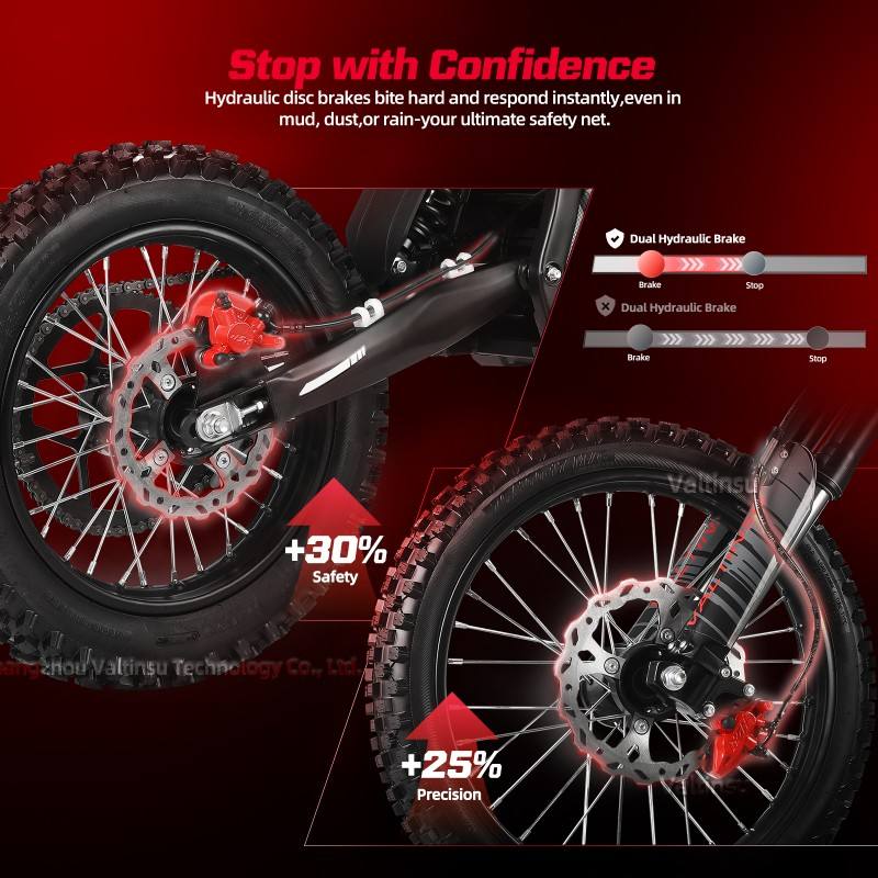 2024 VALTINSU EM5 PRO 5600W Electric Dirt Bike 60V 27Ah 52MPH Off-Road Motorcycle Mid Drive Motor Lightweight E-Dirt Bike