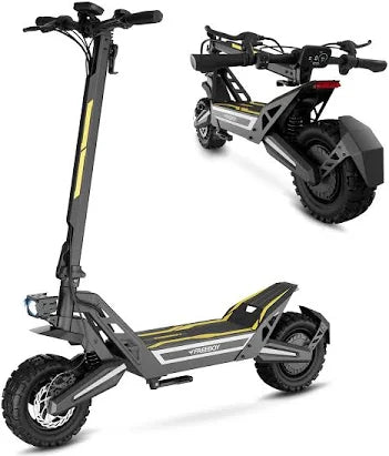 Freeboy J2 Max - 11-Inch High-Power Off-Road Folding Electric Scooter for Adults with 1200W Motor, Long-Range Battery, and Dual Suspension
